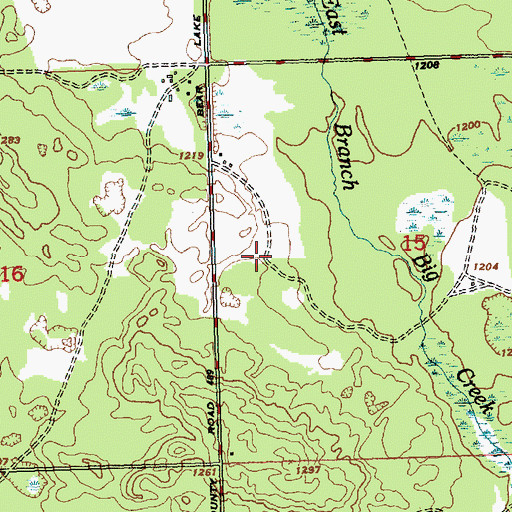 Topographic Map of Garland Swampfire Golf Course, MI