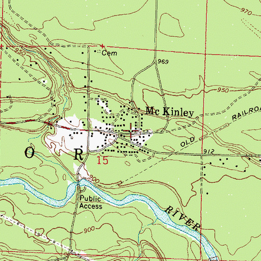 Topographic Map of McKinley Station (historical), MI
