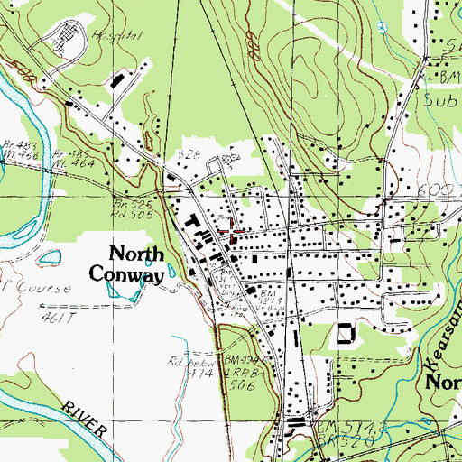 Topographic Map of International Mountain Climbing School, NH