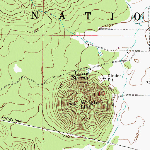 Topographic Map of C. Hart Merriam Base Camp Site, AZ