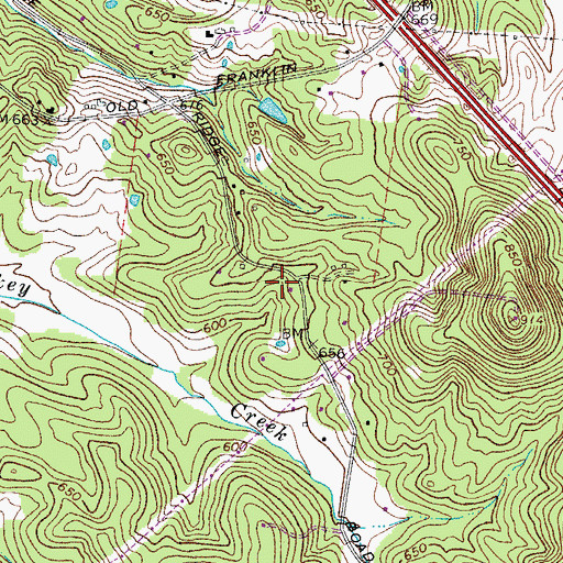 Topographic Map of Cane Ridge, TN