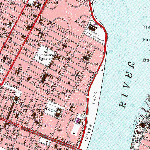 Topographic Map of Green Oasis and Gilbert's Garden, NY