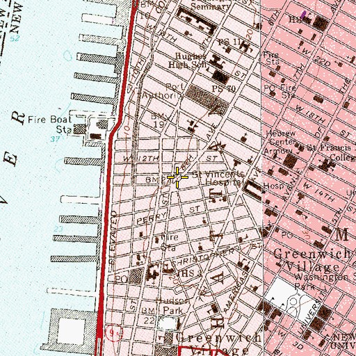 Topographic Map of Abingdon Square, NY