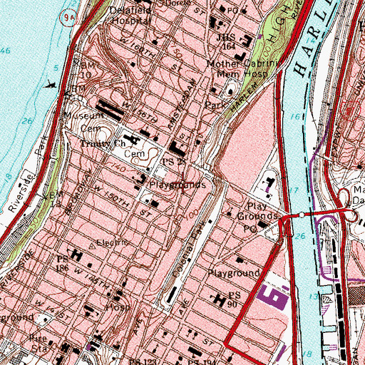 Topographic Map of Harris Garden, NY