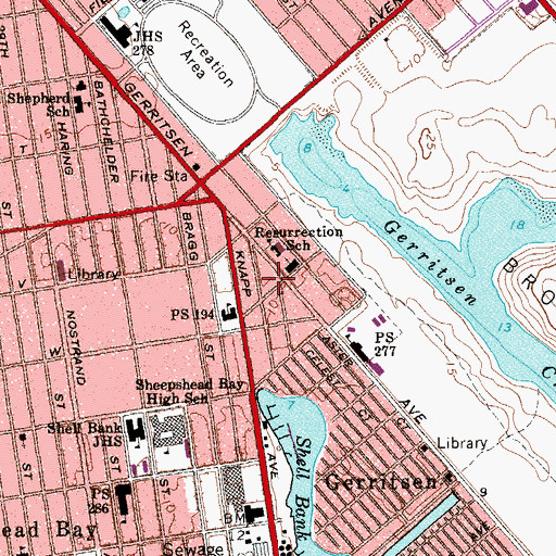 Topographic Map of Graham Cinema (historical), NY