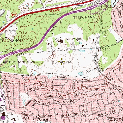 Topographic Map of Guggenheim Golf Club, NY