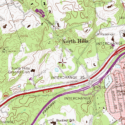 Topographic Map of Allan Estate, NY