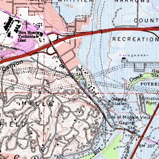 Topographic Map of Sycamore Canyon, CA
