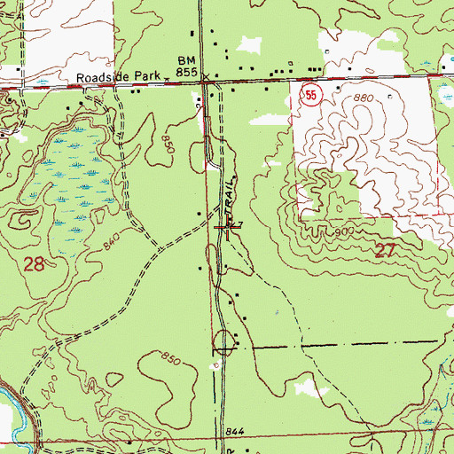 Topographic Map of Ogemaw County Fairgrounds, MI