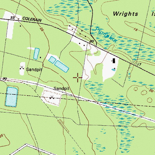Topographic Map of Coastal Academy, GA