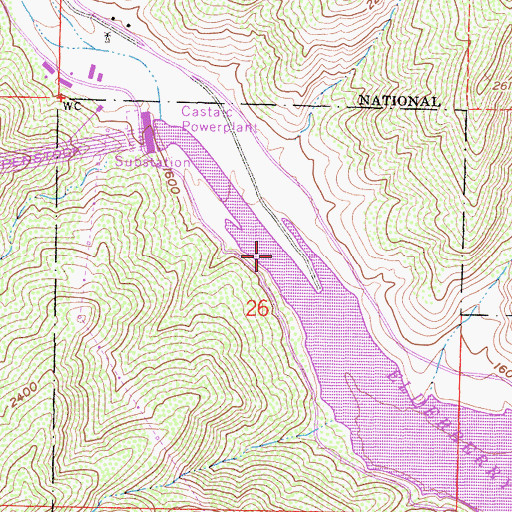 Topographic Map of Tailrace Canal, CA