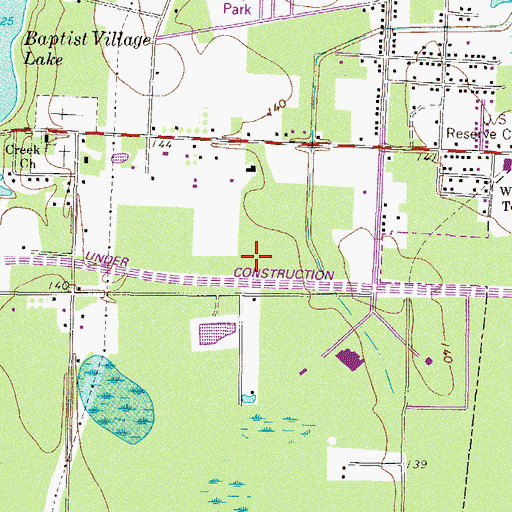 Topographic Map of University Boulevard Church of God, GA