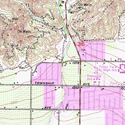 Topographic Map of Tapo Canyon, CA