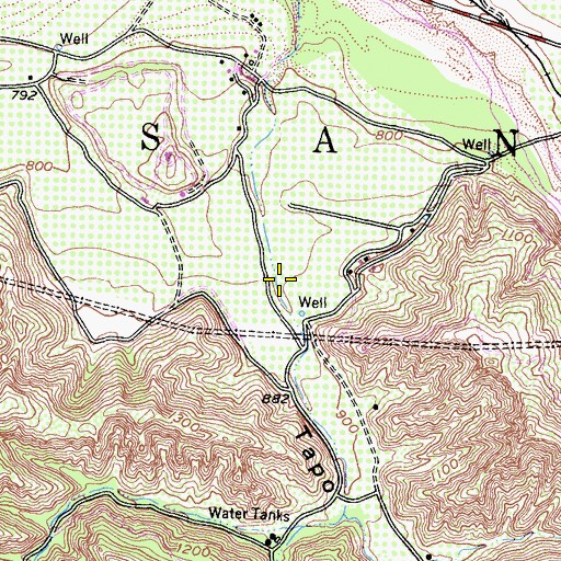 Topographic Map of Tapo Canyon, CA