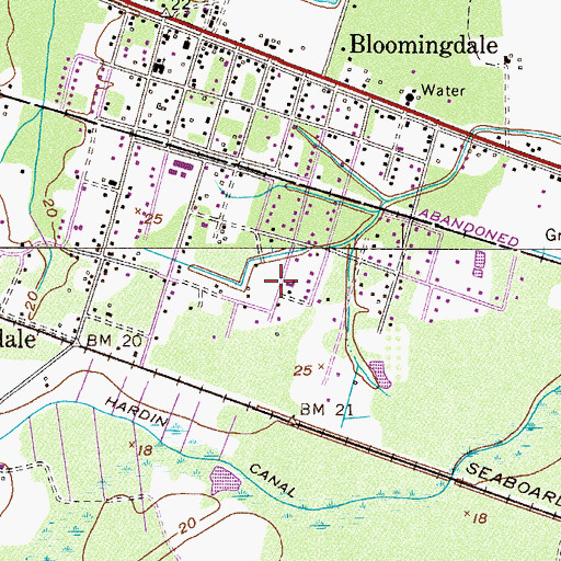 Topographic Map of Ash Street Baptist Church, GA