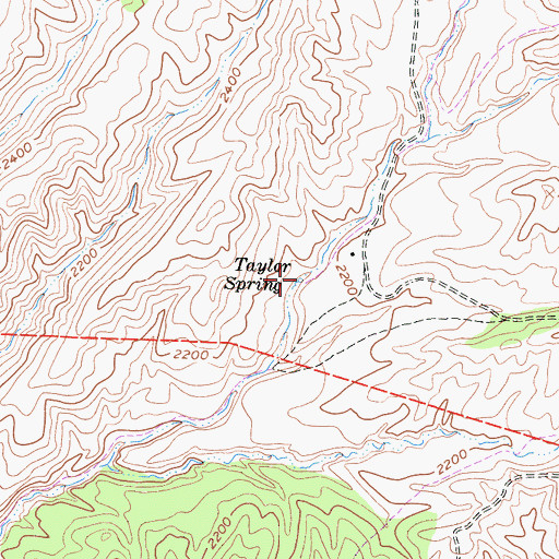 Topographic Map of Taylor Spring, CA
