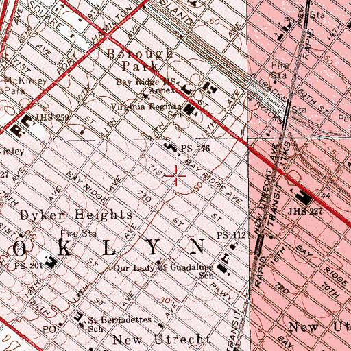 Topographic Map of Endicott Theatre (historical), NY