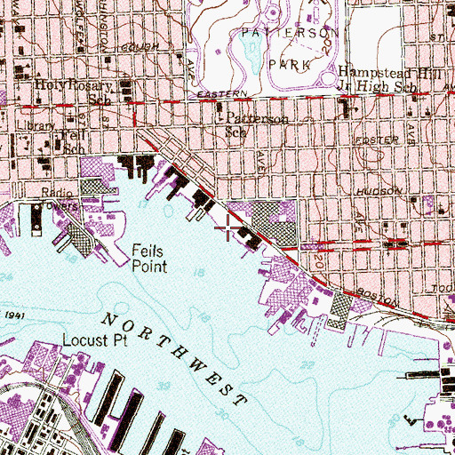 Topographic Map of Anchorage Marina, MD