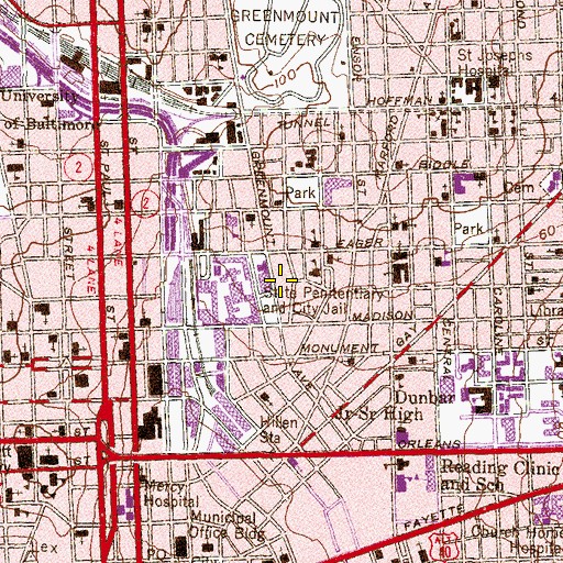 Topographic Map of Baltimore City Correctional Center, MD