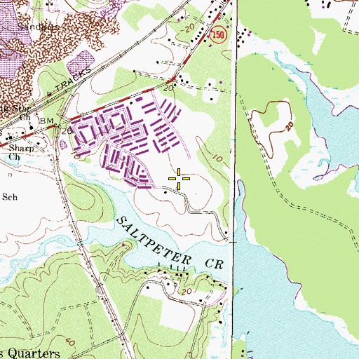 Topographic Map of Biscayne Bay Village, MD