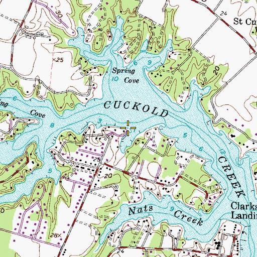 Topographic Map of Blackstone Marina, MD