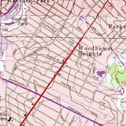 Topographic Map of Blessed Hope Evangelical Church International, MD
