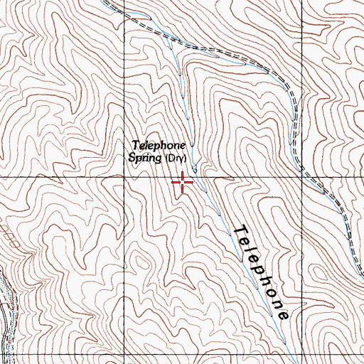 Topographic Map of Telephone Spring, CA