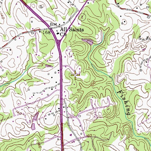 Topographic Map of Chesapeake Church, MD