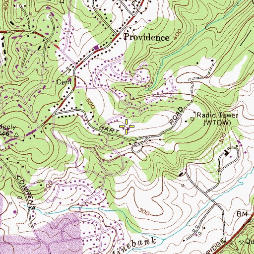 Topographic Map of Christ the King Church, MD