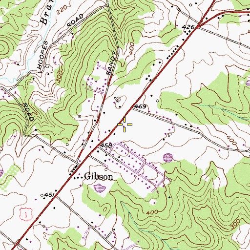 Topographic Map of Conowingo Road Church of Christ, MD
