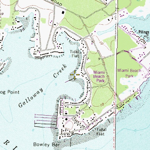 Topographic Map of Galloway Creek Marina, MD