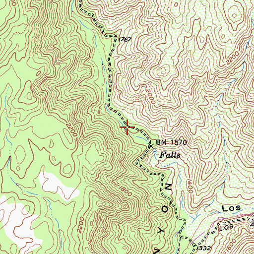 Topographic Map of Tenaja Truck Trail, CA