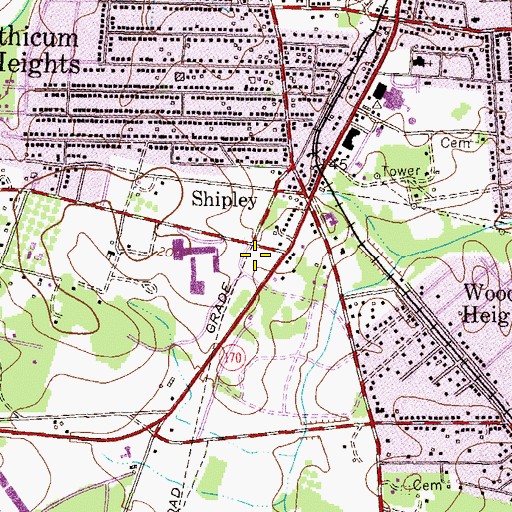 Topographic Map of Heart Homes at Linthicum Assisted Living Center, MD