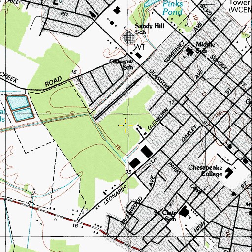 Topographic Map of Mallard Bay Health Care Center at Cambridge, MD