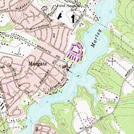 Topographic Map of Marley Creek Marina, MD