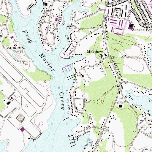 Topographic Map of Maryland Marina, MD