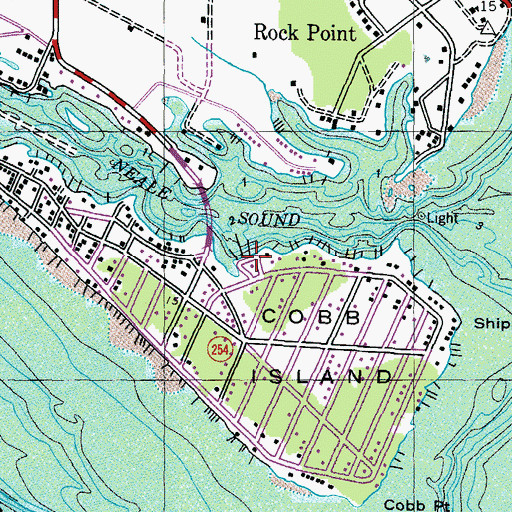 Topographic Map of Pirates Den Marina, MD