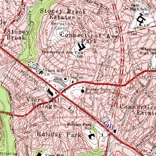 Topographic Map of Randolph Hills Nursing Home, MD