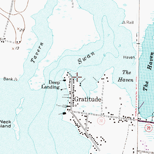 Topographic Map of Swan Creek Marina, MD