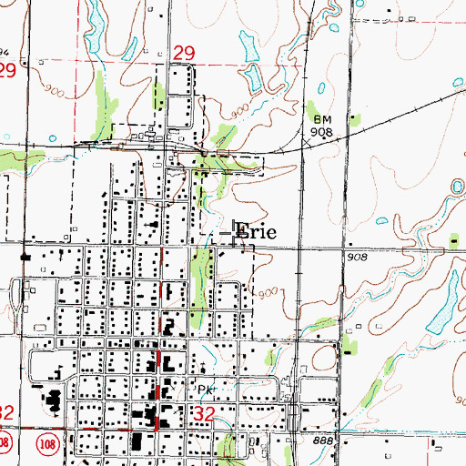 Topographic Map of Neosho County Sheriff's Office, KS