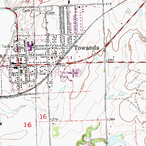 Topographic Map of Circle Unified School District 375 Police Department, KS