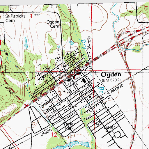 Topographic Map of Riley County Police Department Ogden Substation, KS