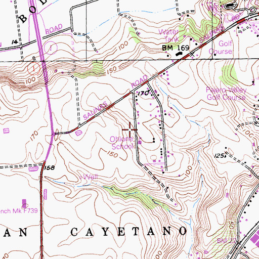 Topographic Map of Ohlone Elementary School, CA