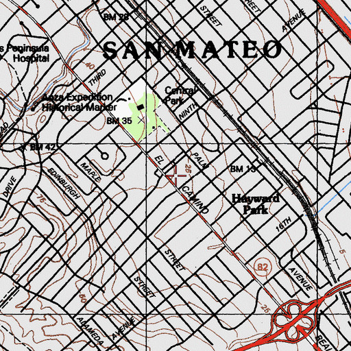 Topographic Map of Centennial Montessori School, CA