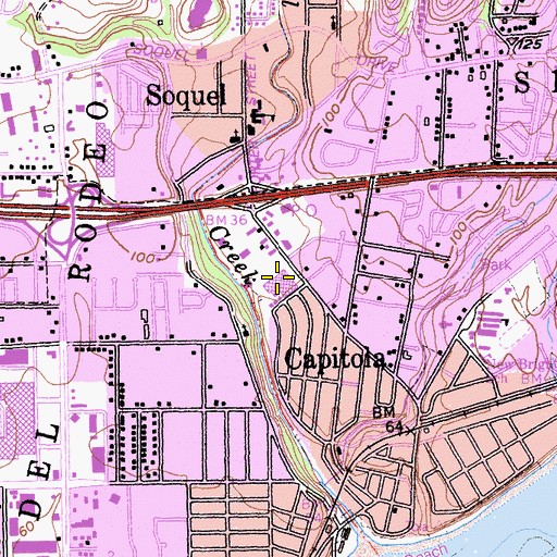 Topographic Map of Santa Cruz County Office of Education - Special Education, CA