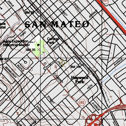 Topographic Map of Cornerstone Christian School, CA