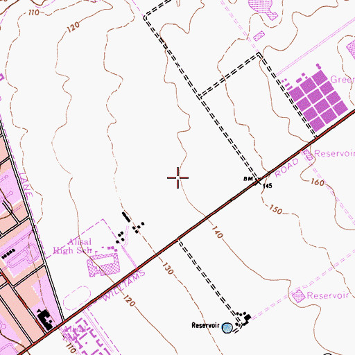 Topographic Map of Oscar F Loya Elementary School, CA
