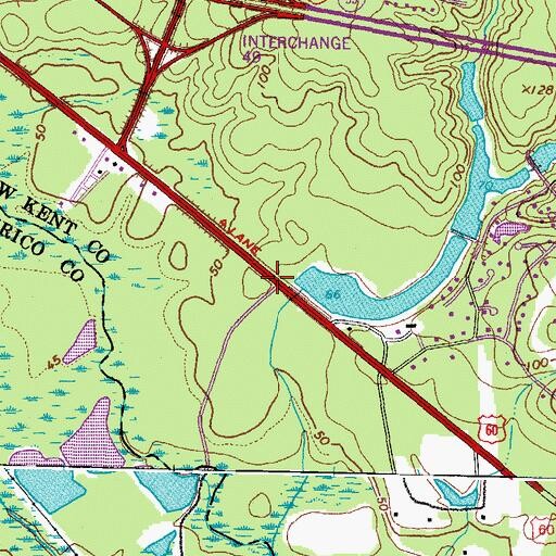 Topographic Map of Saint Elizabeth Ann Seton Catholic Church, VA