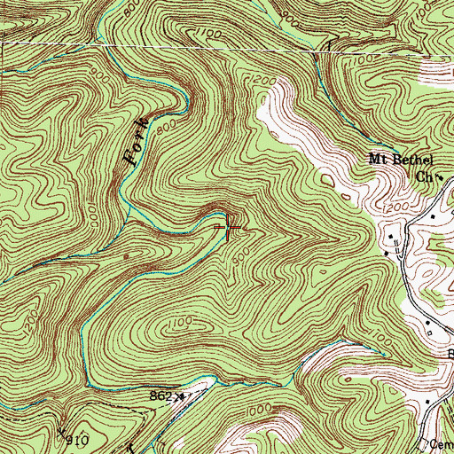 Topographic Map of Randale Branch, KY