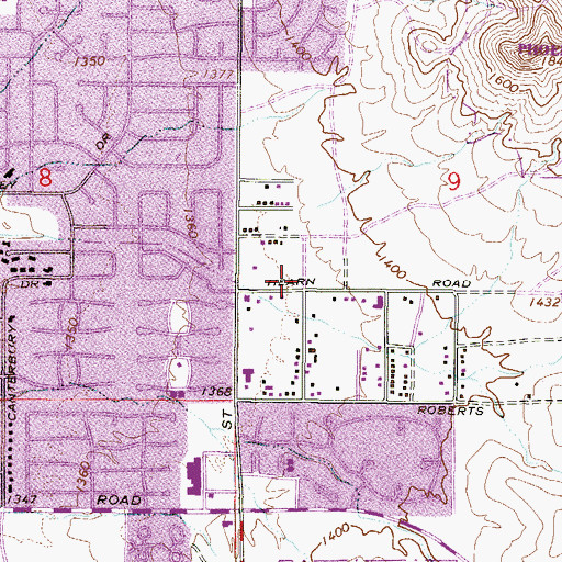 Topographic Map of Ridgegate, AZ
